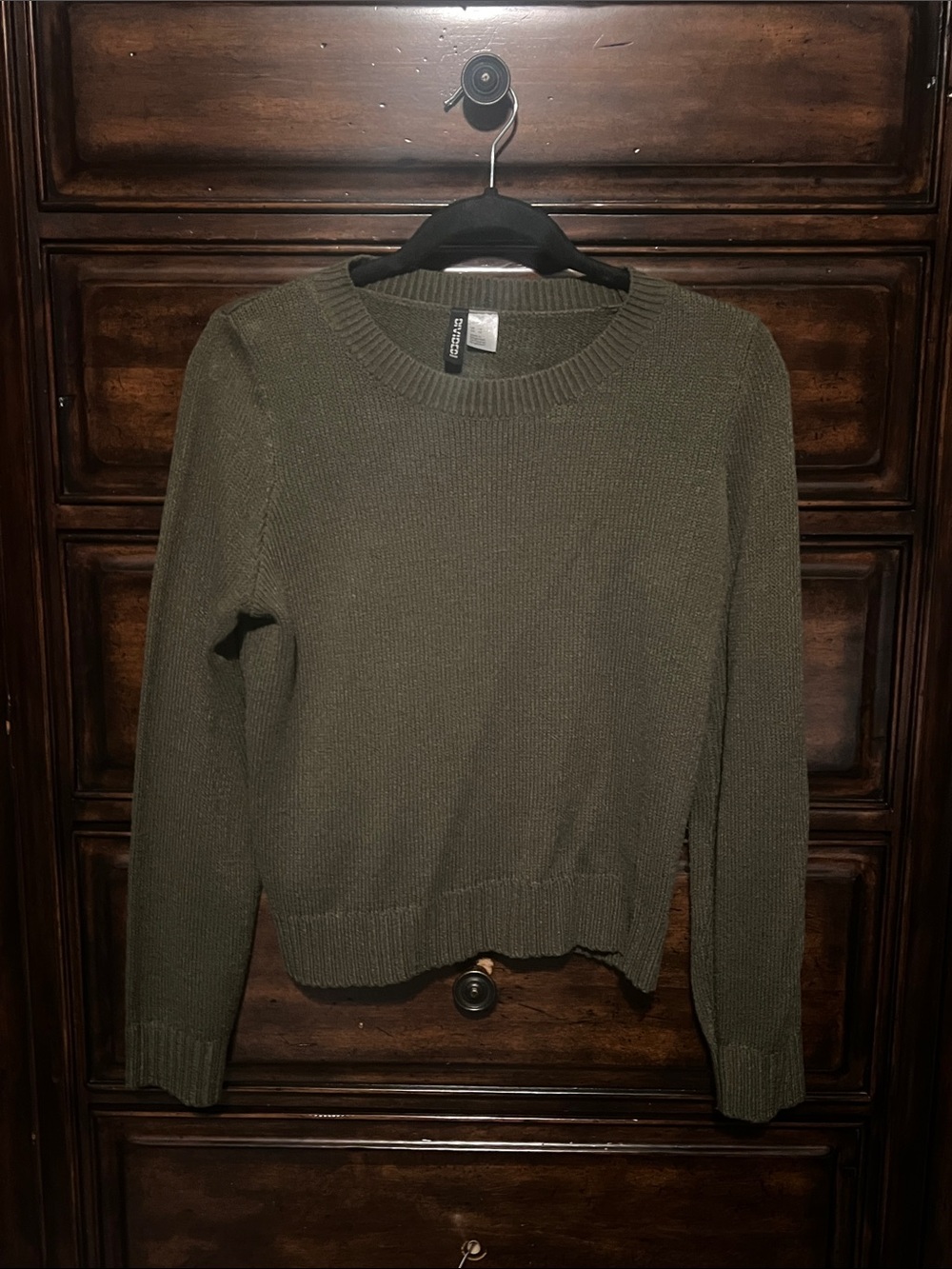 Divided Olive Green Crewneck Sweater
